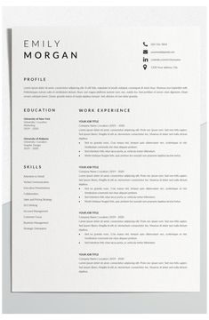 a professional resume template with no work experience on the front and back cover, it is clean