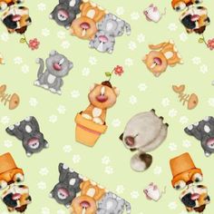 an animal themed wallpaper with many different animals