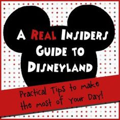 the cover of a real insider's guide to disneyland, with mickey ears on it