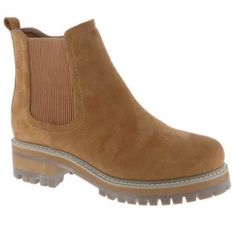 Grace light brown chunky combat lug sole slip on boots. Fit true to size. Lug Sole Booties, Rust Sweater, Brown Combat Boots, Boots Fit, Lug Sole Boots, Rib Knit Top, Slip On Boots, Leopard Dress, Lug Sole