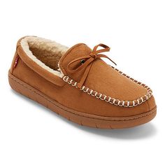 Step comfortably with these Levi's men's moccasin slippers. They feature a classic moccasin silhouette with a textile upper, a cozy faux fur lining, memory foam insoles, and rubber soles. Features: Memory FoamClosure Type: Slip-OnBase Material: 100% MicrofiberUpper/Outer Base Material: 100% TextileShoe Lining Material: Faux FurSole Material Content: 95% Thermoplastic-Rubber, 5% Fabric CoatedCare: Spot CleanCountry of Origin: Imported Mens Moccasin Slippers, Moccasin Slippers, Moccasins Slippers, Levis Men, Moccasins, Memory Foam, Levi's, Faux Fur, Men's Shoes