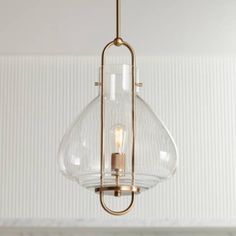 a light fixture hanging from the ceiling