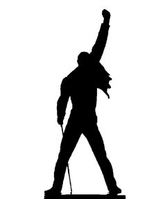 the silhouette of a man with his arms in the air