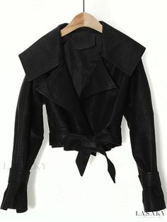 Women's Luxurious Leather Coat 2023 Spring Fashion, Plain Coats, 2022 Style, Pu Leather Jacket, Coat For Women, Jacket For Women, Leather Jacket Black, Black Leather Jacket, Leather Jackets Women