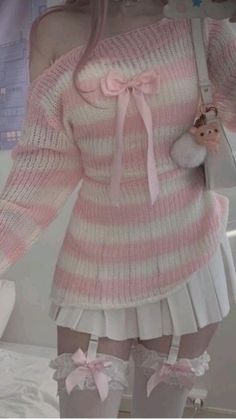 Kawaii Inspired Outfits, Cute Softy Outfits, Bunnycore Outfits, Princesscore Outfits Casual, Kawaii Fashion Outfits Casual, Kawaii Core Aesthetic, Cute Outfits Girly, Cute Pink Clothes