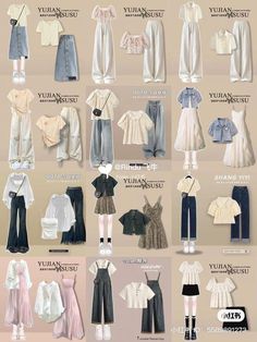 Korean Outfit Women Aesthetic, Korean Fashion With Names, Korean Fashion Websites, Korean Dressing Style Women, Cute Korean Spring Outfits, Aesthetic Korean Outfits Dress, Kfashion Ulzzang Korean Style, Korean Dress Outfit Casual, Kdrama Style Outfits