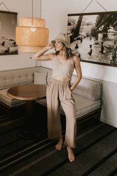 Cabana Linen Pant in Latte | Neutral Ground Beachy Pants, Linen Pant, Wide Leg Dress Pants, Brown Suede Jacket, Velvet Pants, Womens Clothing Stores, Fit Style, Summer Day, Cropped Top