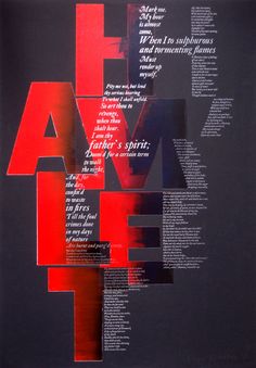 an art piece with red and black letters on it's sides, including the words i ame