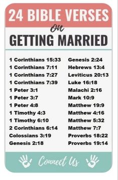 the bible verses for getting married