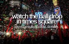 the words watch the ball drop in times square are surrounded by confetti and streamers