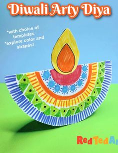 diwali arty diya with choice of explorate color and shapes