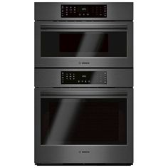 two microwave ovens side by side on a white background