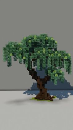 an image of a tree made out of legos in the shape of pixelons