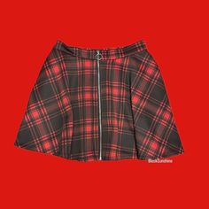 - Size: Small - Front zipper closure In good condition Please review images for measurements and other details. Fitted Punk Skirt With Zipper Closure, Punk Style Fitted Skirt With Zipper Closure, Emo Skirt, Womens Skirts, Mall Goth, Red And Black Plaid, Black Plaid, Front Zipper, Las Vegas