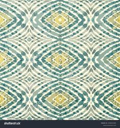 an abstract blue and yellow pattern on fabric stock photo - 717982