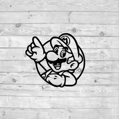 an image of the nintendo logo on a wooden wall with wood planks in the background