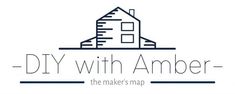 the logo for diy with amber - the maker's map, which features a house