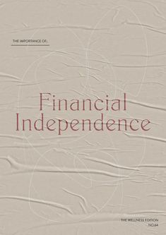 the cover of financial independence, with an abstract background