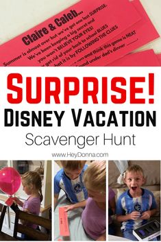 surprise disney vacation scavenger hunt for kids