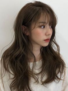 Haircuts For Long Hair With Bangs, Wispy Curtain Bangs, Korean Long Hair, Korean Bangs, Long Haircuts With Bangs, Bangs Wavy Hair, Hair Inspiration Long