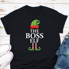 The Boss Elf Merry Christmas Shirt, Christmas Elf Shirt, I'm The Boss Elf Christmas Shirt, Ugly Christmas Shirt, Christmas Gift For Boss Ordering Process for our valued customers ~ Please follow all steps to place an order. ~ Please select the hoodie type and size. ~ Please select color of the hoodie from drop down options. ~ If you want to purchase more than 1 , add current item to your cart and then you can click back, add more items for each product. ~ Once all your desired items , you can co Sarcastic Christmas Shirt, Soccer Fan Gifts, Sarcastic Christmas, Elves Gift, Fishing Christmas, Elf Shirt, Ugly Christmas Shirts, Christmas Party Shirts, King Shirt