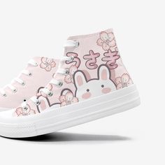 🌟 Blossoms and Bunnies: Sakura Bunny High Top Shoes 🌸 Cute and Playful: The Sakura Bunny High Top Shoes are designed for those who want to embrace cuteness and a love for cherry blossoms and bunnies in their footwear. These shoes are perfect for individuals who appreciate adorable and whimsical designs with a touch of floral and bunny charm. 🌸 Superior Comfort: Meticulously crafted to ensure top-notch quality and style, these high top shoes offer exceptional comfort and durability. Whether yo