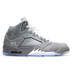 Air Jordan Retro 5 - Wolf Grey Air Jordan Retro 5, Jordan Retro 5, Nike Air Jordan 5, Air Jordan Retro, Jordan 5, Air Jordans Retro, Shoe Closet, Jordan Retro