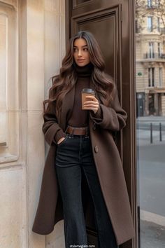 Females Outfits, Affordable Winter Outfits, Winter Layering Outfits, Trendy Coats, Outfit Layering, Outfit Knit, Modest Winter Outfits, European Winter, Woman Streetwear