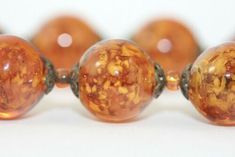 VINTAGE Italian Murano SOMMERSO Amber Aventurina Golden Glass Beaded Necklace | eBay Vintage Faceted Round Beads, Vintage Round Faceted Beads, Vintage Adjustable Faceted Beads, Vintage Beads For Jewelry Making, Vintage Adjustable Beaded Necklace With Polished Beads, Adjustable Vintage Beads For Jewelry Making, Vintage Amber Jewelry With Large Beads, Vintage Large Beads For Jewelry Making, Vintage Orange Beaded Necklaces For Formal Occasions