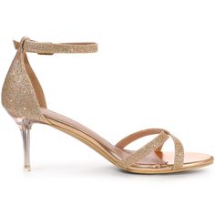 The understated glitter upper finish is simply divine. Set on a standout 7.5cm clear high heel, this stunning pair will have you walking into anywhere with confidence and impeccable style. Clear Heels Sandals; Stiletto High Heel; Ankle Strap; Glitter; Open Toe; Buckle Closure; Vamp: Glitter; Outsole: Rubber; Heel: PVC; Heel Height: 3 inches. Clear High Heels, Designer High Heels, Womens Stilettos, Ankle Strap Wedges, Chunky Sandals, Clear Heels, Open Toe Shoes, Stiletto Sandals, High Heels Stilettos