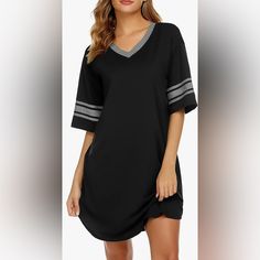 Nwot Ekouaer Women's Short Sleeve V Neck Sleepshirt - Never Worn Pajama Dresses, Sleep Dresses, Cotton Nightgown, Pajamas Comfy, Lingerie For Women, Women's Nightgowns, Nightgowns For Women, Sleep Dress, Sleepwear & Loungewear