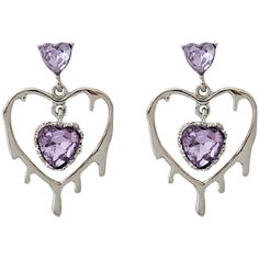 Cute Korean design earrings with a heart motif.



 Size: Approx. 3.5 x 2.2cm



 ■ Country of Origin: China

 ■Material
 
Piercing needle: 925 silver

 Other: Zinc alloy Silver Dangle Earrings With Heart Charm, Purple Heart-shaped Pierced Earrings, Silver Heart-shaped Pierced Earrings, Silver Heart-shaped Pierced Jewelry, Silver Heart Shaped Drop Earrings, Silver Teardrop Heart Earrings, Silver Heart-shaped Metal Earrings, Purple Heart-shaped Earrings For Pierced Ears, Silver Sterling Silver Heart Charm Earrings