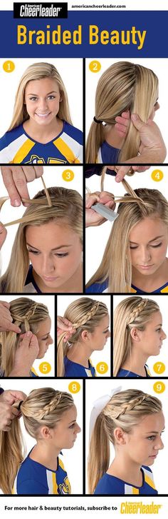 Cool Hairstyles For Girls, Softball Hairstyles, Cheer Hair, Short Hairstyle, Volleyball Hairstyles, Hairstyles Short, Ponytail Hairstyles