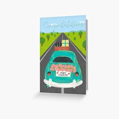 Get my art printed on awesome products. Support me at Redbubble #RBandME: https://www.redbubble.com/i/greeting-card/Congratulations-on-just-Getting-Married-by-RulesofContempt/167369284.5MT14?asc=u