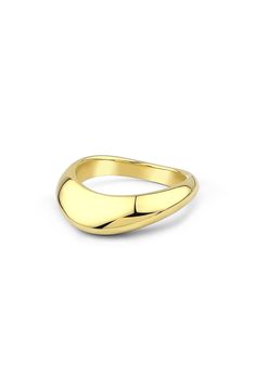 Enhance your ring stack with the smooth fluidity of this statement-making band handcrafted from gleaming 18-karat gold. 18k gold Made in Turkey Polished Yellow Gold Wide Band Promise Ring, Yellow Gold Wide Band Ring With Polished Finish, Yellow Gold Wide Band Promise Ring With Polished Finish, Modern Tarnish-resistant Wide Band Ring, Modern Gold Plated Ring With Polished Finish, Modern Yellow Gold Signet Ring With Shiny Finish, Modern Gold Plated Rings With Polished Finish, Fine Jewelry Polished Wide Band Ring, Fine Jewelry Wide Band Ring With Polished Finish