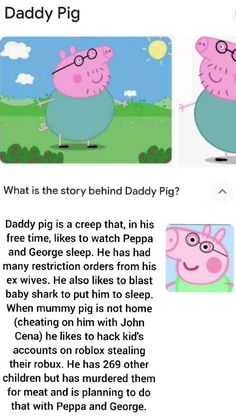 an image of peppa pig in the story