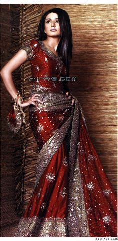 Indian #Bridal Sari Black Sari, Bridal Sari, Asian Wedding Dress, Red Indian, Salwar Kamiz, Pakistan Fashion, Indian Bridal Wear, Indian Woman