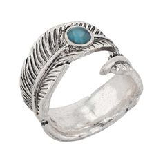 Connect with nature wearing the Montana Silversmiths� Feather Touch Attitude Wrap Ring. This outfit-enhancing accessory features a unique feather design that wraps seamlessly around your finger. A crafted turquoise stone adds a dynamic centerpiece to the top of the ring. Crafted from white metal alloy with silver plating and painted detailing, the Feather Touch Attitude Wrap Ring from Montana Silversmiths features a protective coating for lasting beauty. Ring measures .67"W x .14"H. One size fits most. Imported. Manufacturer style #: ARG5930.  Unique feather design;   Crafted turquoise stone;   White metal alloy with silver plating and painted detail;   Protective coating; Montana Silversmith Jewelry, Feather Touch, Finger Lights, Wrap Ring, Tractor Supply, Feather Design, Wrap Rings, White Metal, Women Accessories Jewelry