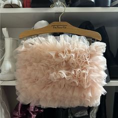 Pink Zara Tulle Crop Top Strapless Never Worn Still With Tags Stretchy Material Underneath Size: Xs Pink Ruffled Tube Top For Party, Feminine Pink Tube Top For Party, Feminine Spring Tube Top For Party, Feminine Bandeau Crop Top For Parties, Feminine Bandeau Tube Top For Party, Zara Strapless Tube Top For Party, Zara Pink Party Crop Top, Zara Pink Crop Top For Party, Strapless Crop Top For Summer Wedding