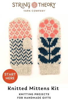 The Tussie Mussie Knitting Kit will help you get started on these adorable knitted mittens.  Our Knit Mitten Kit includes the yarn you need to make one pair of mittens. These are cozy colorwork mittens in oh, so soft Ikigai Chibi Paka, an alpaca, merino blend yarn. The pattern is available on Ravelry and the link is available with the Kit.  Get started on this fun knitting kit today!