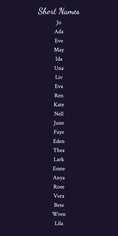 an image of the names of some people