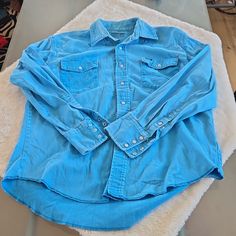 Description: Wrangler Long Sleeve Snap Down Shirt With Use Wear And Very Broke In. Please See Pictures For More Details. In Fair To Good Condition! Size (From Tag) L Measurement (Approximate) Neck: 8.25" Arm Pit To Arm Pit: 24." Shoulder To Shoulder: 19.75" Hip To Hip: 23" Back Of Collar To Tail: 29.5" Please Contact Me If Any Other Measurement’s Are Needed! Brand New Items Added Daily So, Make Sure And Visit My Closet Fast Shipper! Open To Offers! I Will Either Accept A Reasonable Offer Or Coun Mens Shirt Color, Wrangler Shirts, Casual Shirts For Men, Casual Button Down Shirts, New Items, Colorful Shirts, Product Description, Mens Shirts, Man Shop