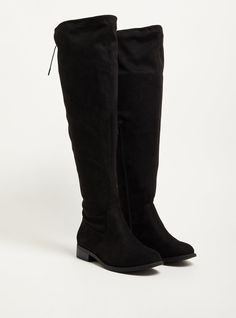 Stretch Flat Over The Knee Boot (WW) Wide Width Boots, Goblin King, Unique Fits, Knee Boot, Favorite Boots, Black Suede Boots, How To Stretch Boots, Wide Calf, Comfy Shoes