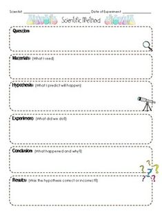 the scientific method worksheet for students to practice their science skills and use them as an interactive tool