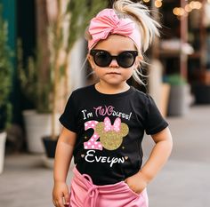 ✨DESCRIPTION: I'm Twodless T-Shirt, Custom 2nd Birthday Shirts, Not real Glitter, Birthday Shirt, Minnie Mouse Shirt, 2nd Birthday Shirt Girl, Kids Birthday Gift D299 ✨HOW TO ORDER💕 1. Choose SIZE and Color  2. Use the personalization option to customize your shirt (B-day girl (name/age) Mommy, Daddy, Uncle etc.) 3. For multiple sizes please add them one by one to your cart and then checkout. 4. Be sure you indicated the CORRECT SHIPPING ADDRESS when placing the order. ✨SIZING: Please check siz Birthday Disney Shirt, Oh Twodles Birthday Girl Shirt, Minnie Birthday Shirt, Cute Minnie Mouse Tops For Birthday, Minnie Mouse 2nd Birthday Shirt, Cute Minnie Mouse Top For Birthday, I’m Twodles Shirt, Minnie Mouse Shirt, Disney Birthday Shirt