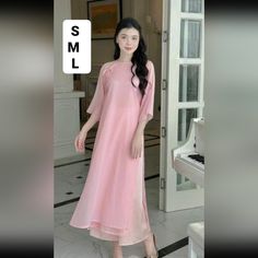 Handmade Vietnamese Ao Dai In New Ask For Your Size Come With Pant No Return Or Exchange Thank You Pink Short Sleeve Ao Dai For Spring, Casual Summer Ao Dai, Spring Purple Ao Dai, Vietnamese Dress Ao Dai, Vietnamese Ao Dai, Vietnamese Dress, Holiday Colors, Tron, Pink Purple