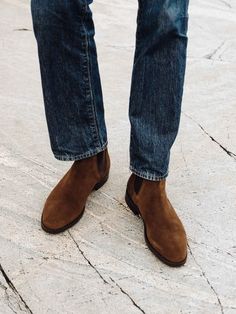 9 Men's Boots From Sustainable Brands - The Good Trade Suede Chelsea Boots Men Outfit, Fall Outfits For Men, Best Boots For Men, Brown Suede Chelsea Boots, Best Fall Outfits, Chelsea Boots Men Outfit, Mens Suede Boots, Chelsea Boots Outfit, Boots Men Outfit