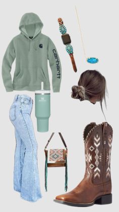 Cowgirl Outfit Ideas For Women, Western Teen Outfits, Cute Outfits Western, Cute Southern Outfits, Country Girl Outfits, Country Fits