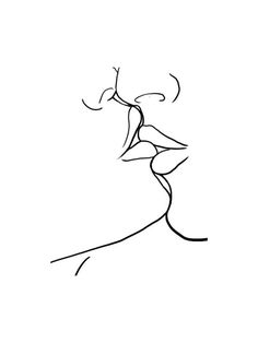 a black and white drawing of a woman's face with her hair blowing in the wind