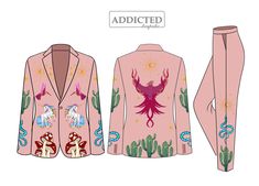 Cocktail Wedding Attire, Country Western Outfits, Western Suits, Embroidered Suit, Cocktail Wear, Embroidered Initials, Embroidered Pants, Lapel Blazer, Reference Pictures